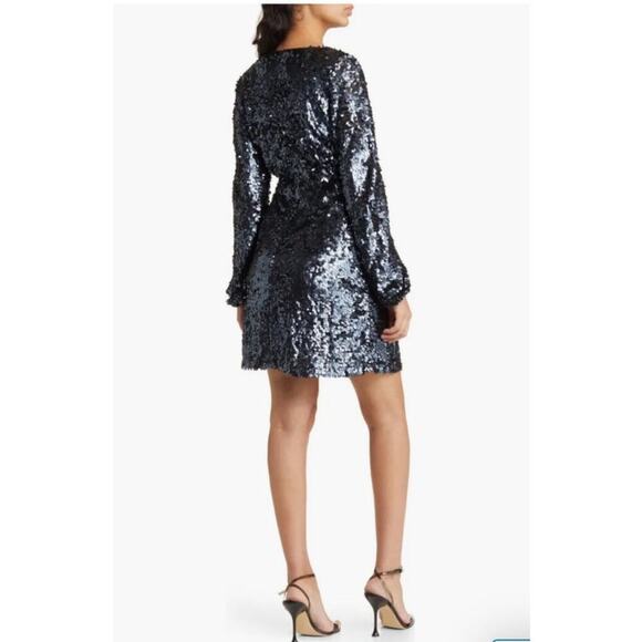 NWT $228 French Company Bisma Sequin Cocktail Dress, Sz US 6 (LL-1127) - Picture 2 of 10